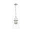 Petit luminaire suspendu Iftimie avec chaîne et verre transparent-2094349160-2094349157