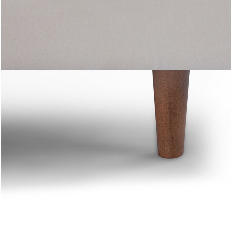 Canapé modulaire à méridienne rembourré Laguna, Orienté à gauche (vu de face), Tissu performance natté crème