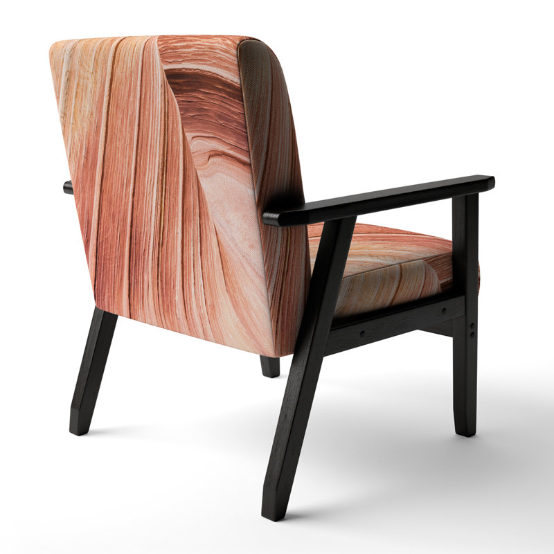 Fauteuil d'appoint rembourré 'Ilaire - Wave Canyon - Modern