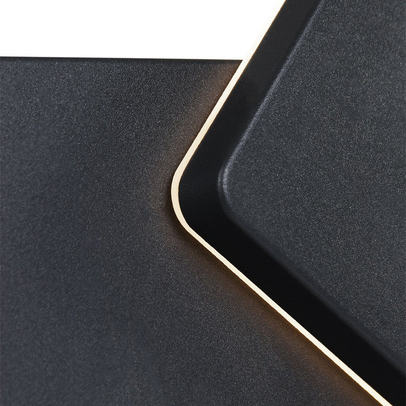 Spady Black Integrated LED Outdoor Armed Sconce