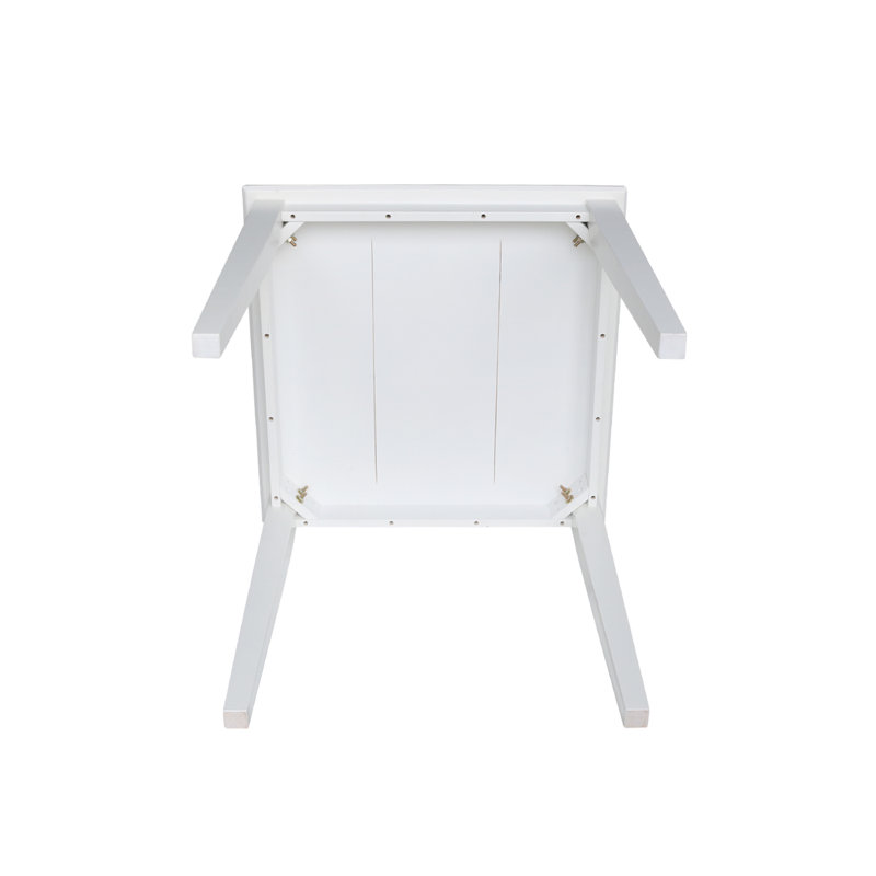 Calumet Heimann Solid Wood Dining Table, 30" H x 30" L x 30" W, White