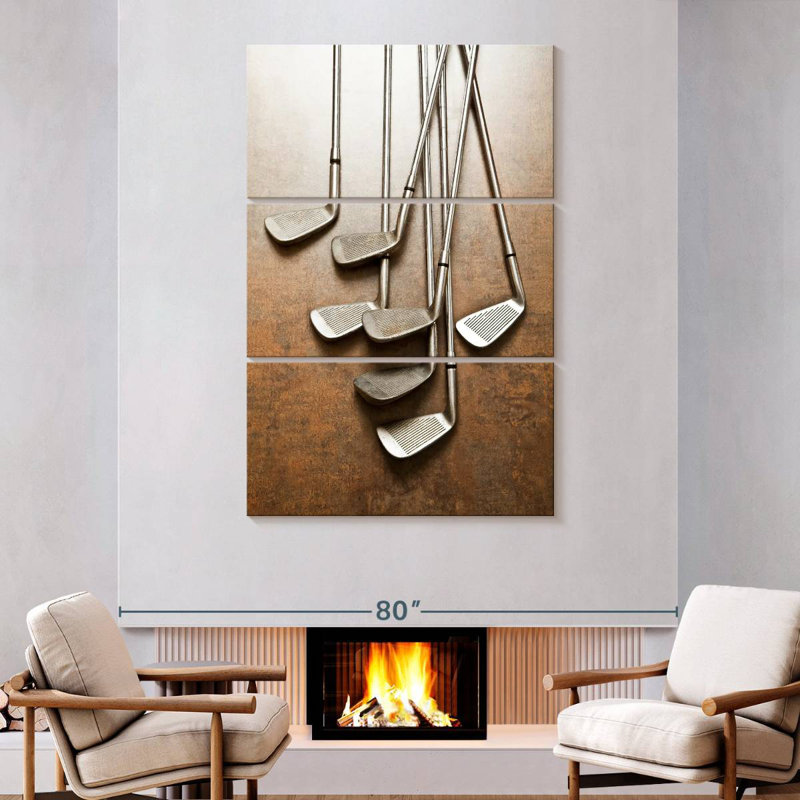 Senne Iron Golf Clubs, 74" H x 48" W