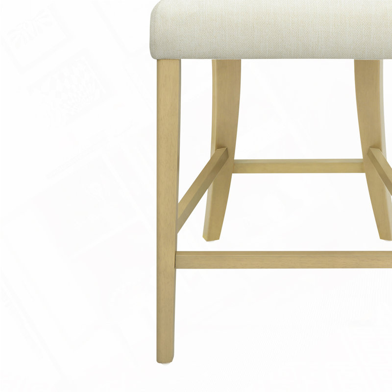 Tabouret de comptoir en bois massif, tabourets de bar, Bois de frêne naturel, Beige