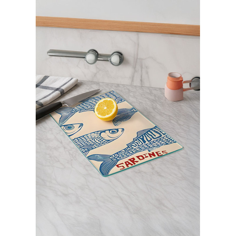 Planche à découper en verre trempé de qualité supérieure, 11,8 po x 15,7 po | Pieds en silicone 100% antibactériens, faciles à nettoyer et antidérapants | Idéal pour la préparation des aliments et la cuisine, conception durable et élégante, ne va pas au lave-vaisselle, au micro-ondes ou au four