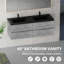 Meuble-lavabo flottant avec lavabo, armoire de rangement murale, lavabos doubles, tiroirs à fermeture en douceur, idéal pour les salles de bain modernes-88880522-88880520-88880516