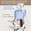 Chaise de bureau ergonomique à dossier haut en maille, appui-tête réglable, accoudoirs rabattables, chaise de jeu à roulettes pour la maison ou le travail, blanche.-1129446112