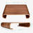 Wood Monitor Stand Riser - Computer Desk Organizer Desktop Dock Wooden Mount Display For PC TV Screen Notebook Laptop