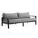 Trosclair 4 Piece Outdoor Seating Set in Black Aluminum with Dark Gray Cushions
