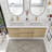 Lodena 60'' Double Sink Wall Mounted Bathroom Vanity with Resin Top-392068216
