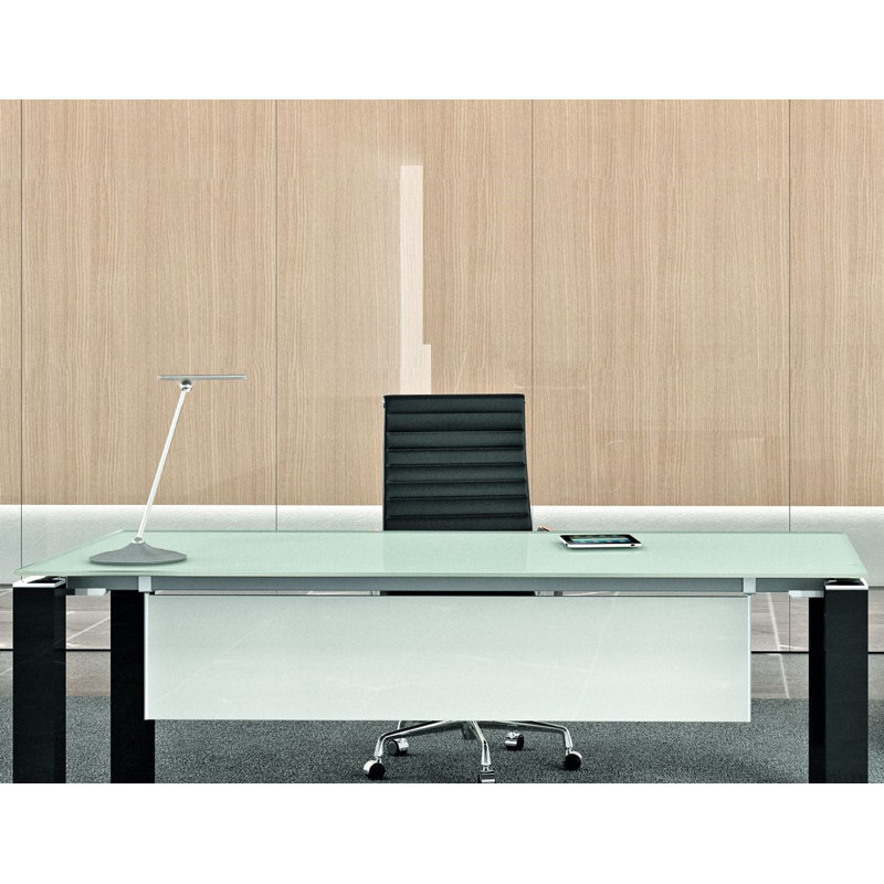 Diann Desk Privacy Panel, Glossy Black, 1.8cm H x 125cm W x 30cm D