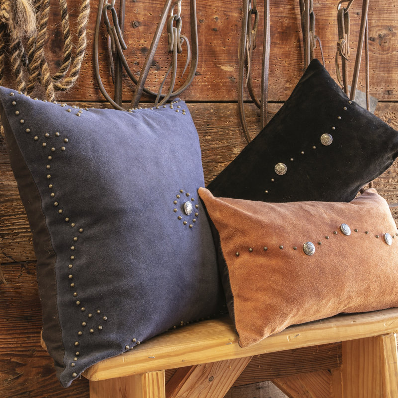 Coussin lombaire 12 po x 20 po Western, Gris
