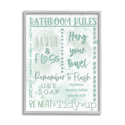 «Green Bathroom Rules» par Matthew Piotrowicz, art textuel