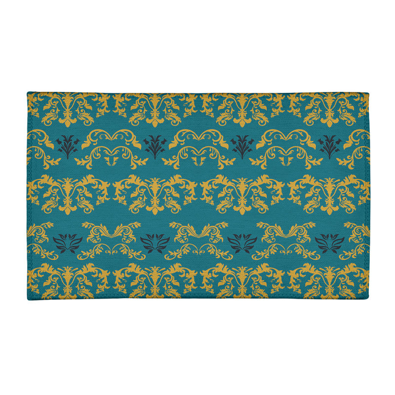 Damask Indoor Rug, Rectangle 2' x 3'