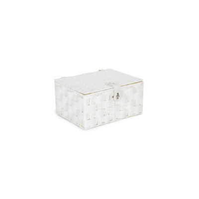Wicker White Twisted Paper Rope Storage Basket