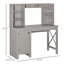Bureau d'ordinateur de ferme avec huche et armoire (sans les chaises de bureau)-628510626