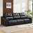 105” W Faux Leather Power Motion Sofa With Extending Seats, Convertible Table & Usb Charging-1760488029