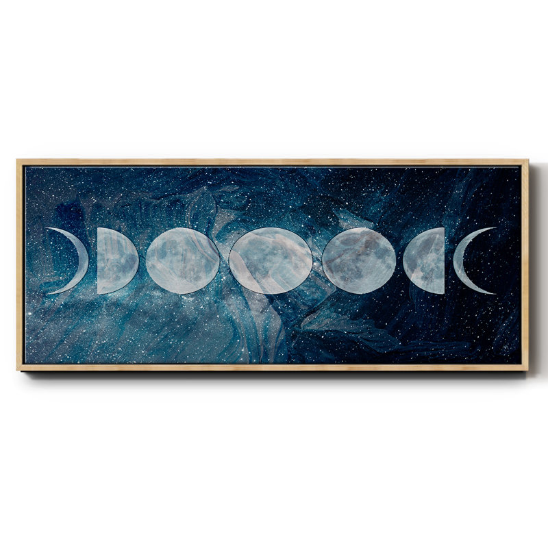 Moon Phases- Framed Canvas, 8" H x 20" W