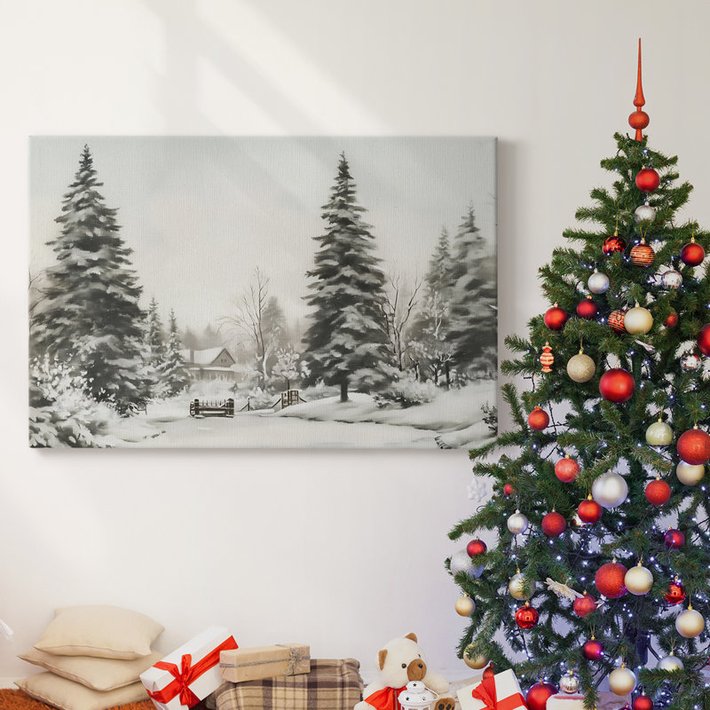 Art des Fêtes de Noël - Toile tendue avec châssis - Série 3-CXLII, H 12 po x l 18 po