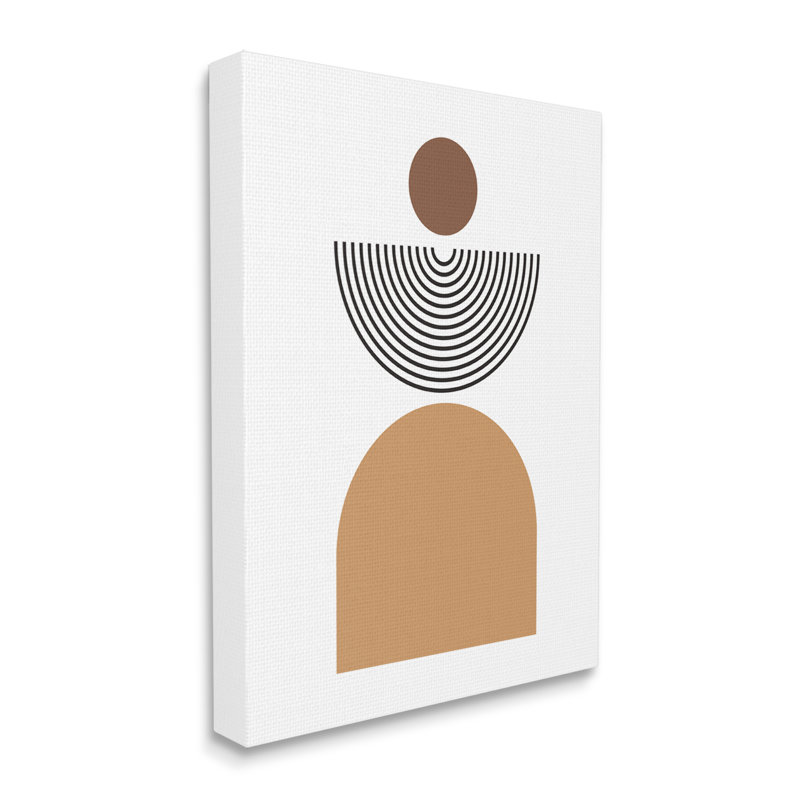 Formes géométriques sur fond blanc sur bois, Estampe numérique Farmhouse, H 30 po x l 24 po x P 1,5 po