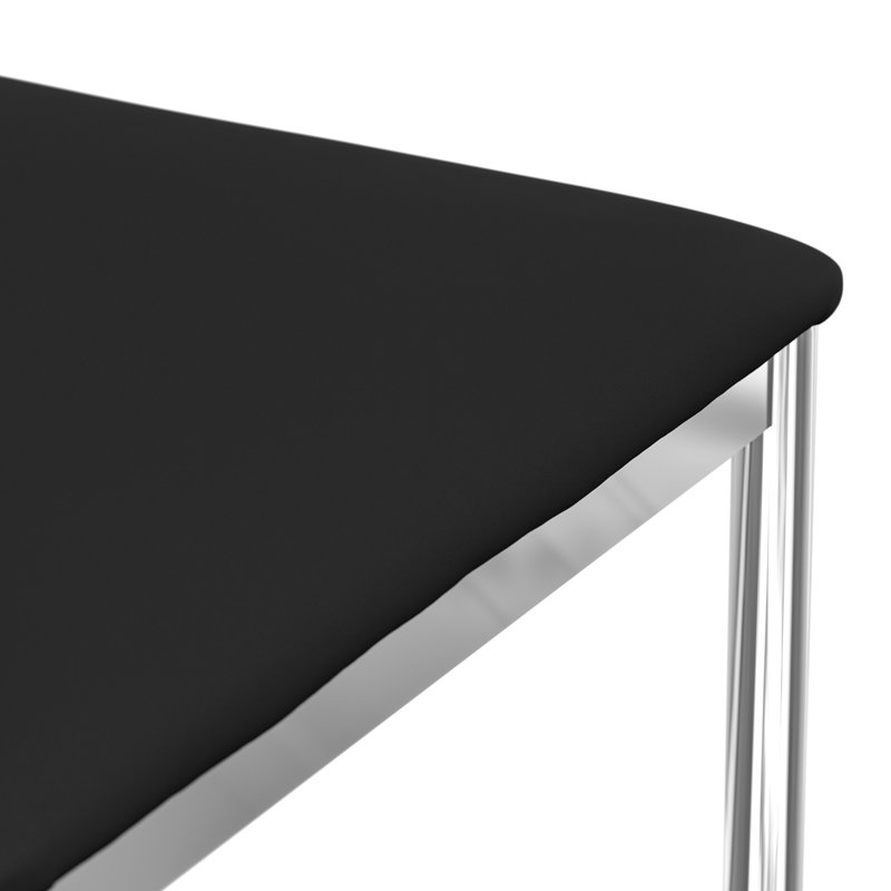 Marhill 18.1cm H Upholstered Side Chair, Black Velvet, Chrome, 2
