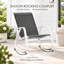 Chaise berçante d'extérieur Kozyard, chaise berçante de patio, structure en aluminium thermolaqué, tissu textilène respirant, ergonomique et résistant aux intempéries pour le porche, le jardin, le balcon, le bord de la piscine, gris-101140171
