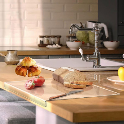 Acrylic Cutting Board With Counter Lip Cutting Board Kitchen Countertop