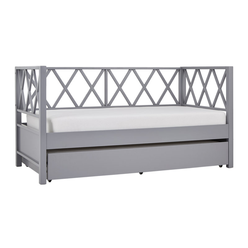 Lit de jour simple avec couchette Yeghishe, gris