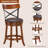Laclair Swivel Upholstered Counter Stool with Solid Wood Frame-1610574126-1610574127