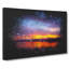 Sunset over Laos Lake Paint Splash - Wrapped Canvas-61879537