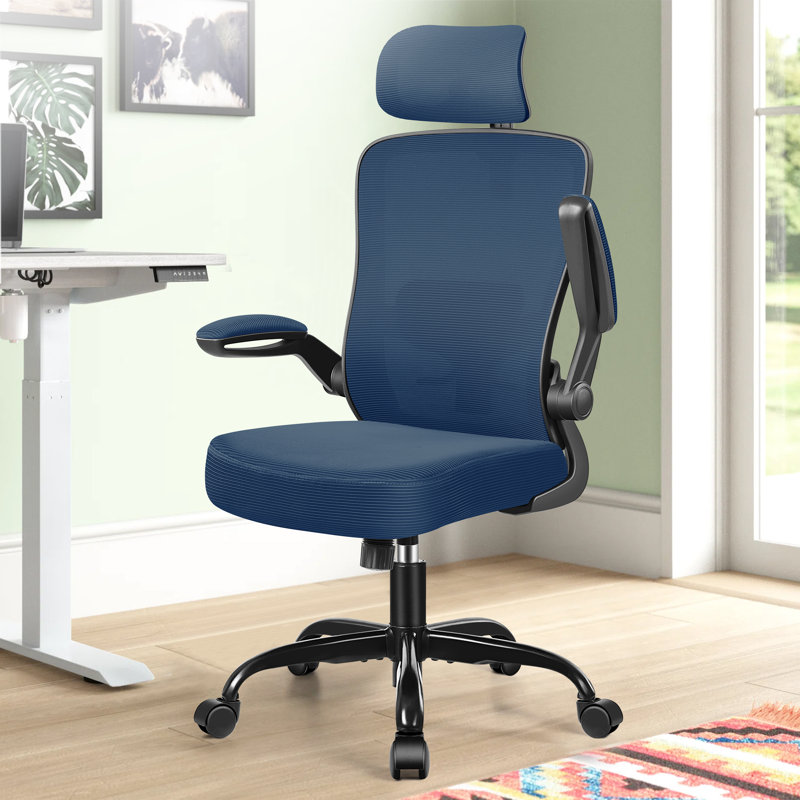 Everdene Office Ergonomic Task Chair, Navy Blue, Black