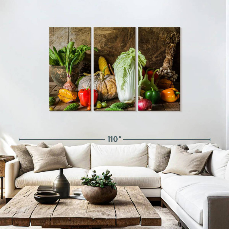 Yarlin Vegetables, 48" H x 74" W