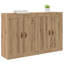  Wall-Mounted Cabinet 2 Pcs Black Oak 69.5 X 34 X 90 Cm-2064822492