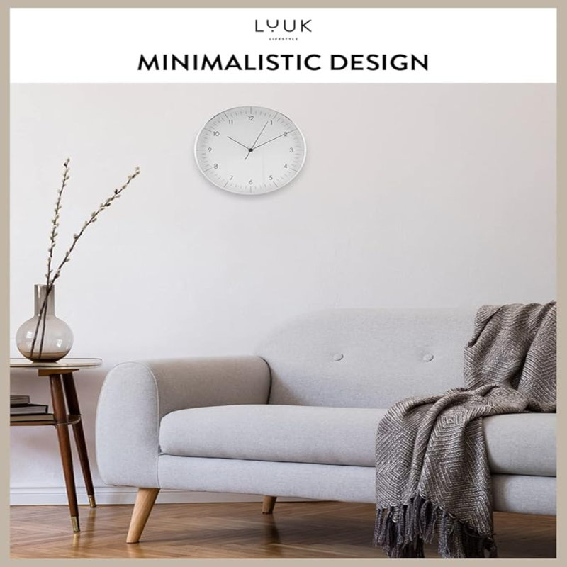 Horloge murale moderne sans tache LUUK