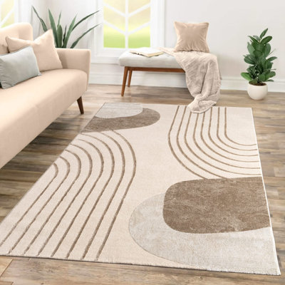 Tapis moderne pour le salon avec motif géométrique boho