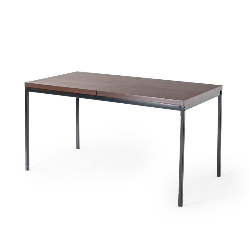 Modern Rectangular 59” Dining Table with Metal Frame for Dining, Meetings, and Workspaces