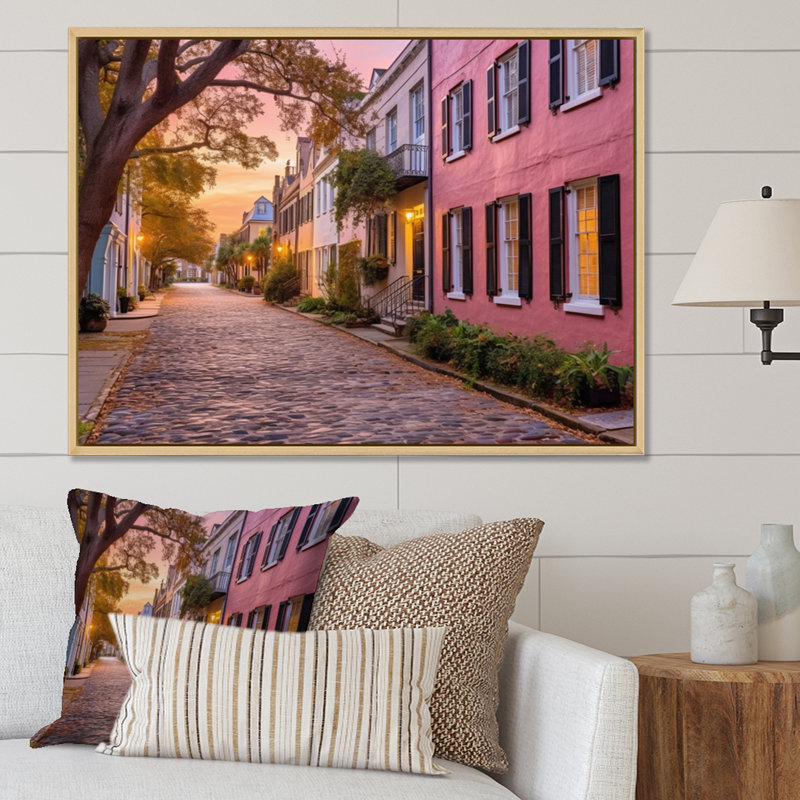 Art mural de Caroline du Sud, charme historique de Charleston, Cadre naturel flottant, H 30 po x l 40 po x P 1,5 po