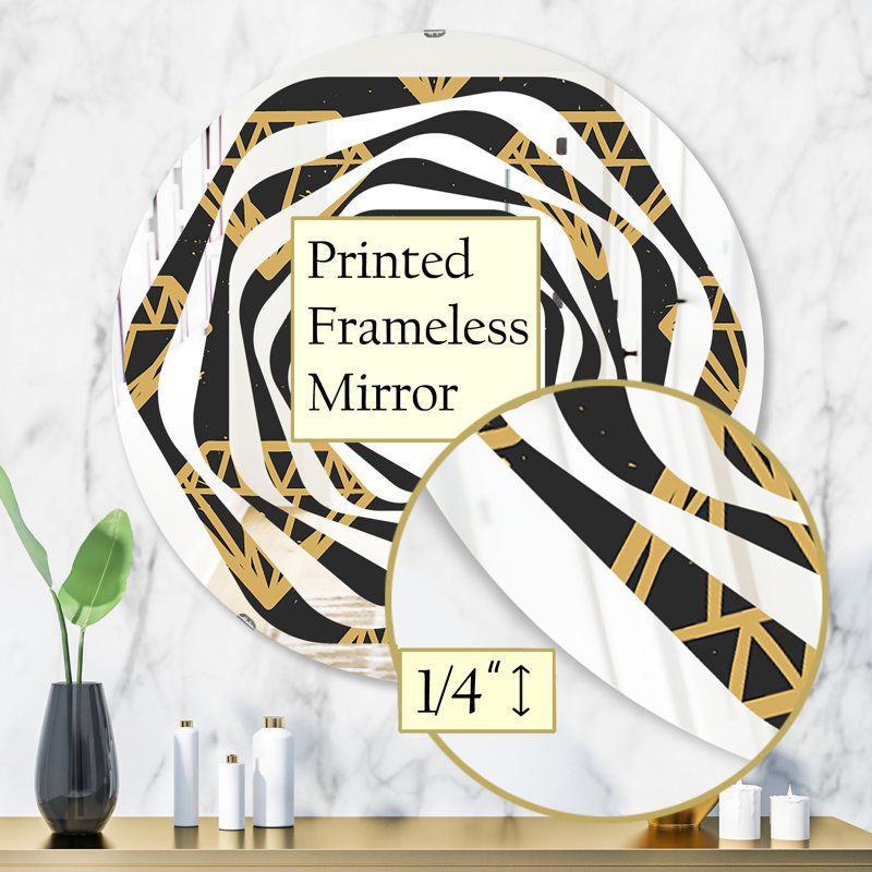 Miroir mural Whirl, H 31,5 po x l po, Whirl Diamonds Modern