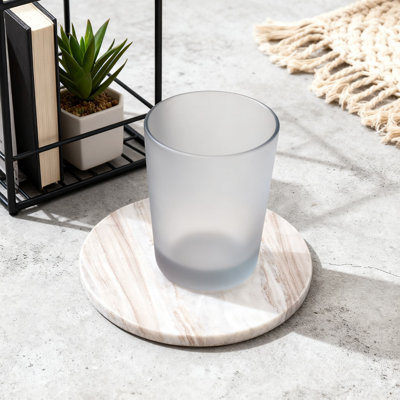 6-Pack Ceramic Drink Coasters Set With Holder, Super Absorbent Stone Coasters With Non-Slip Cork Backing, Modern Marble Design For Coffee Table And Ho