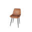 Mariners 52cm H Genuine Leather Upholstered Metal Upholstered Back Side Chair-228069379