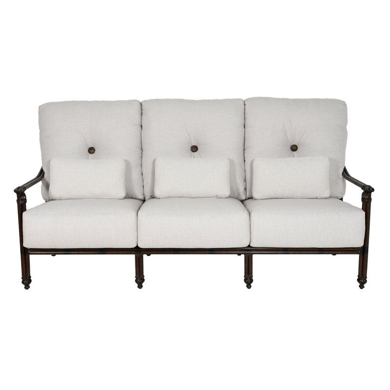 Coco Cushioned Sofa w/Three Accent Pillows