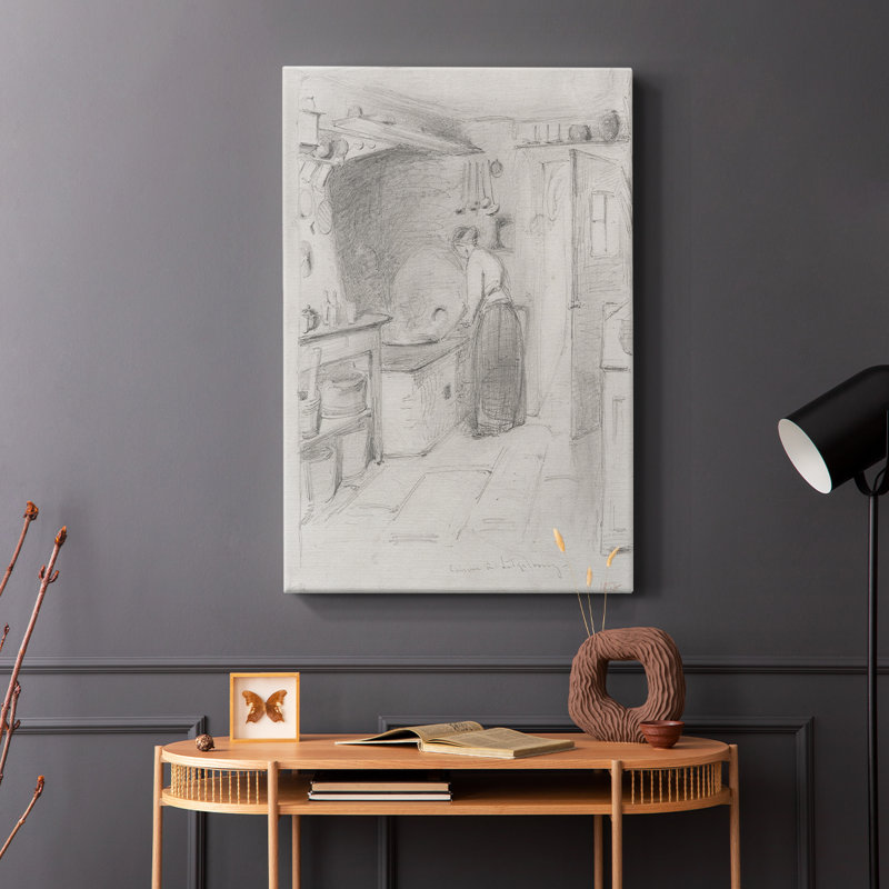 Croquis rétro «Liv» - Cavas, H 36 po x l 24 po
