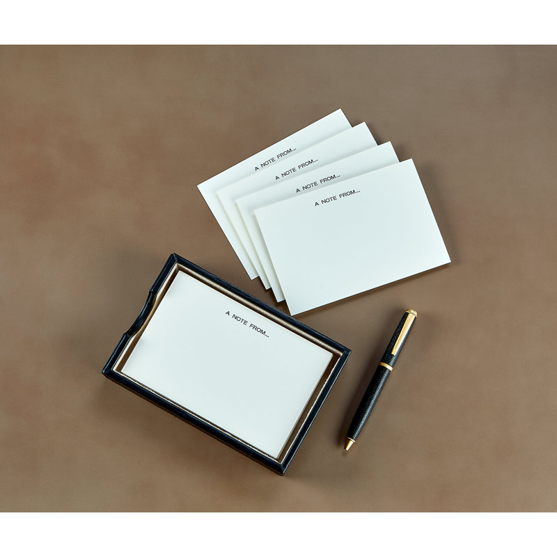 Leather Memo Tray, Black