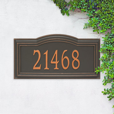 Signature Series 1-Line Wall Address Plaque