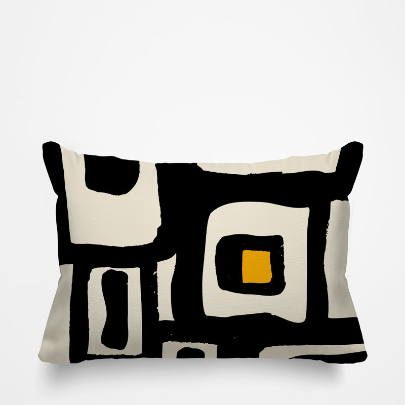 Solara Reversible Throw Pillow, Yellow, 18"H x 25"W