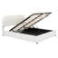 Lit plateforme avec toison blanche et housse de rangement hydraulique efficace-1630150070