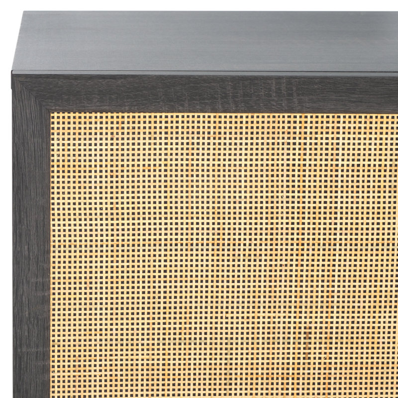 Meuble télé pour téléviseur de 60 po ou moins Spigner, Distressed Black / Natural