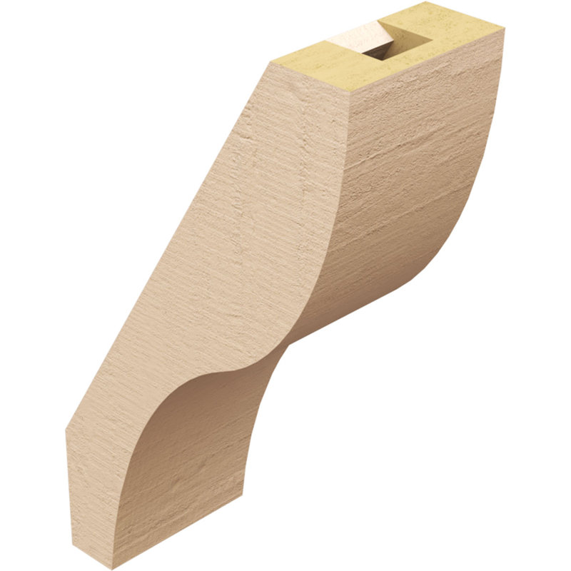 Geneva Rough Cedar TimberThane Knee Brace, 10" H x 3" W x 6" D