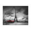 Toile de la tour Eiffel, toile de fond noire, pluie blanche, parapluie rouge, paysage urbain époustouflant-334194738