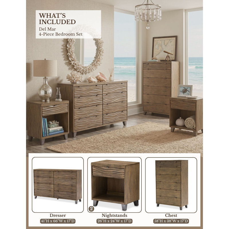 Del Mar Sound 4-piece Bedroom Set