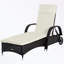 Chaise longue avec roulettes et coussin moelleux-2024235417